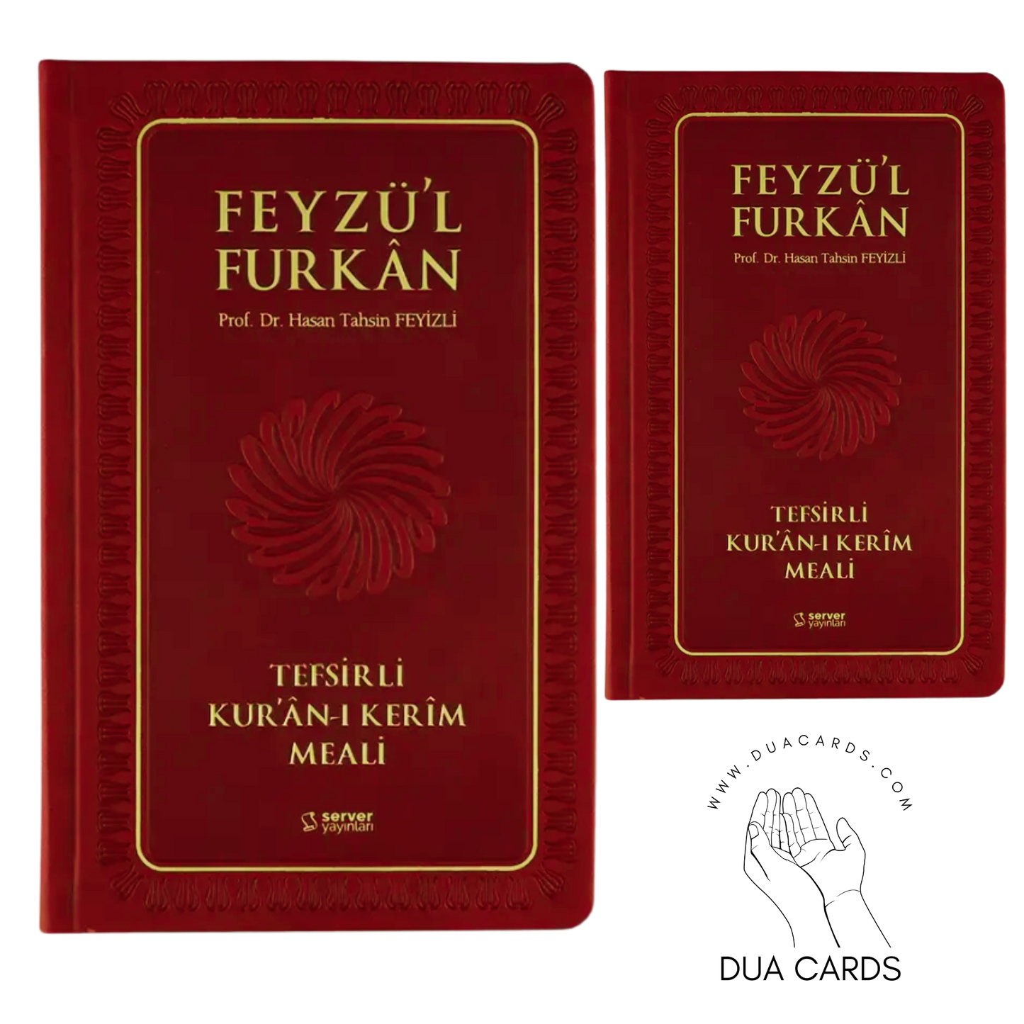Feyzul Furkan + Dua Kitabı – Açılış Seti - CEP BOY - BORDO