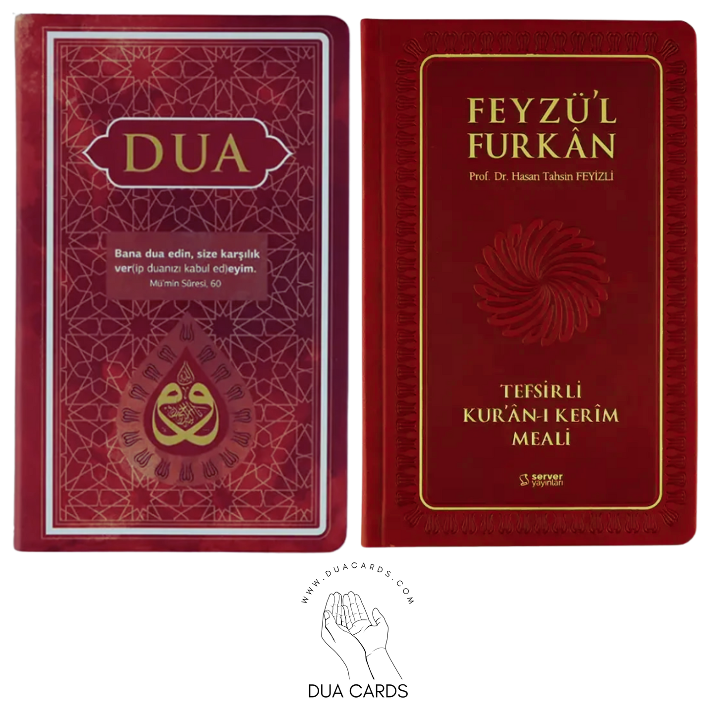 Feyzul Furkan + Dua Kitabı – Açılış Seti - CEP BOY - BORDO