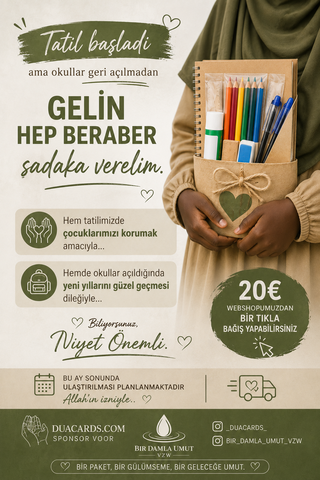 Afrika Kırtasiye Paketi Bağışı - Donatie Schoolpakket Afrika -
