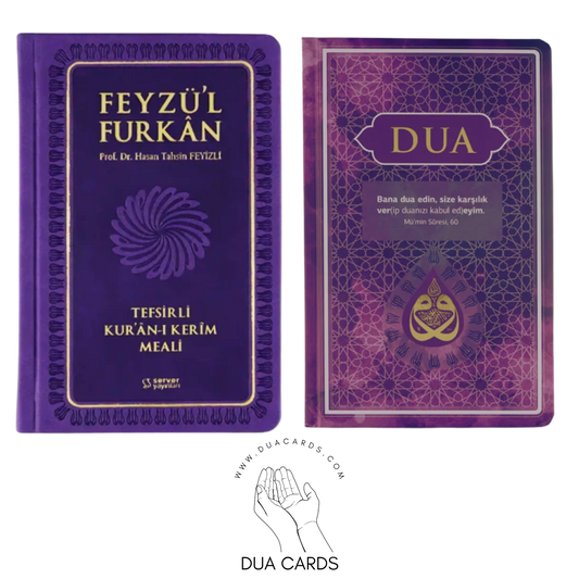 Feyzul Furkan + Dua Kitabı – Açılış Seti - ORTA BOY - LILA