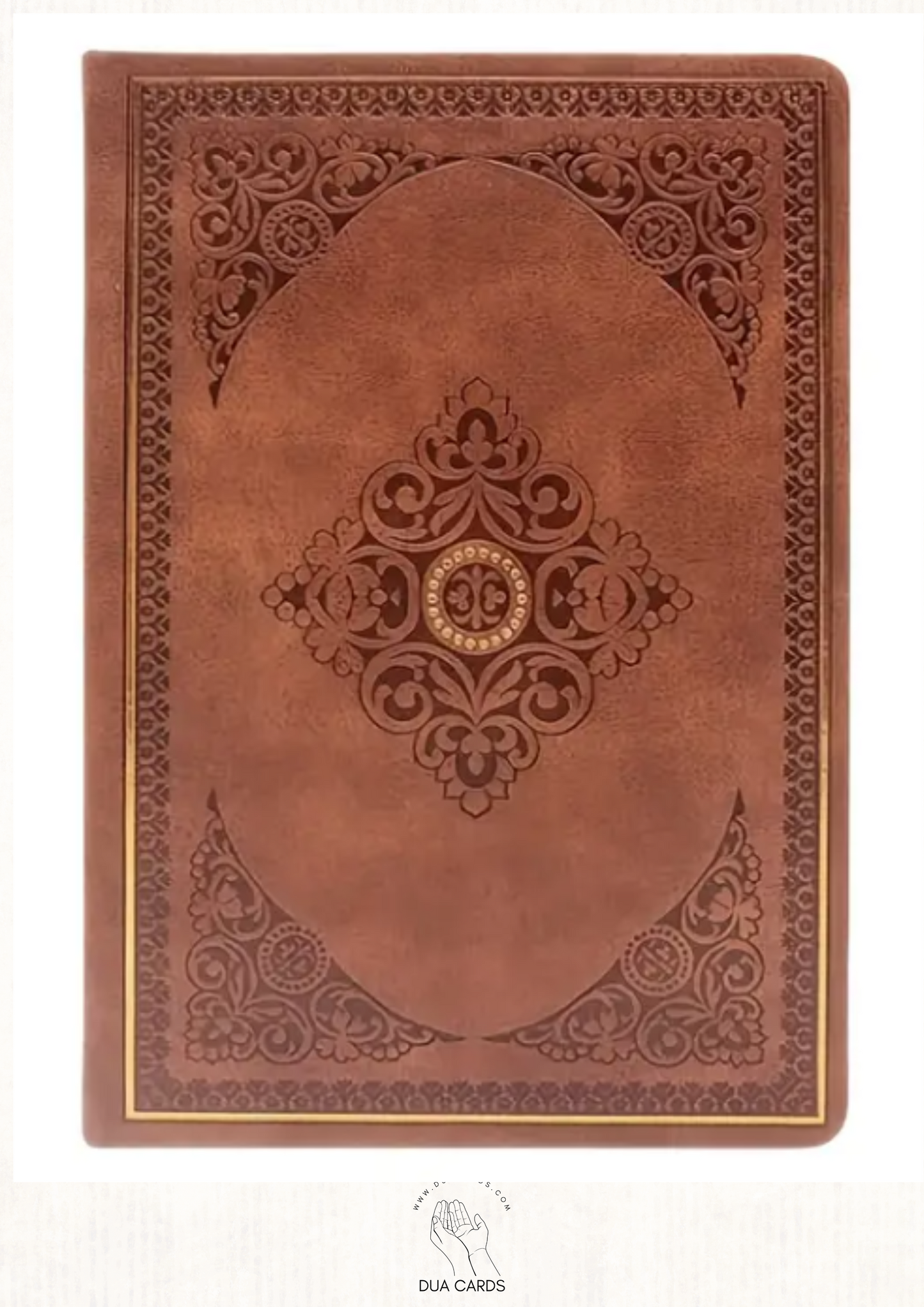 📓 Vintage Oyma Desenli Not Defteri – B6 Sert Kapak - TABA