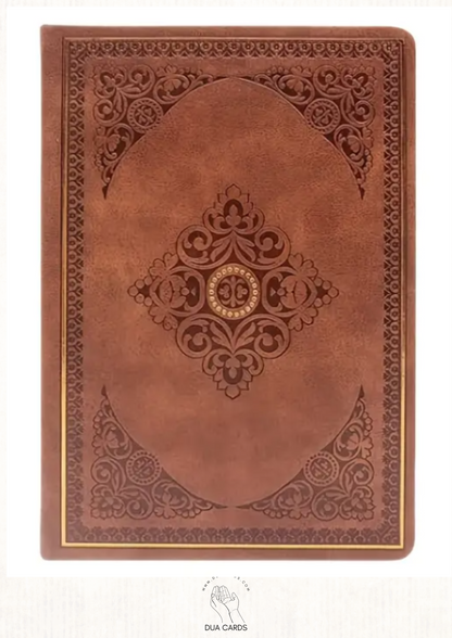 📓 Vintage Oyma Desenli Not Defteri – B6 Sert Kapak - TABA