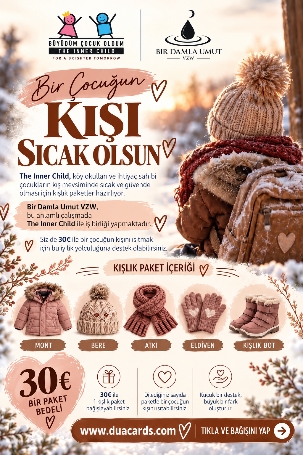 Kışlık Paket Bağışı – Bir Çocuğun Kışını Isıt 🤎