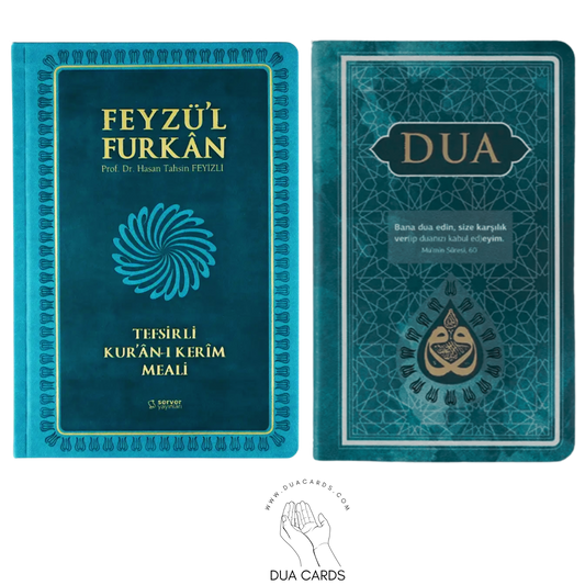 Feyzul Furkan + Dua Kitabı – Açılış Seti - ORTA BOY - TURKUAZ