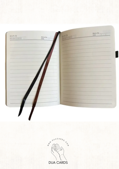 📓 Vintage Oyma Desenli Not Defteri – B6 Sert Kapak - TABA