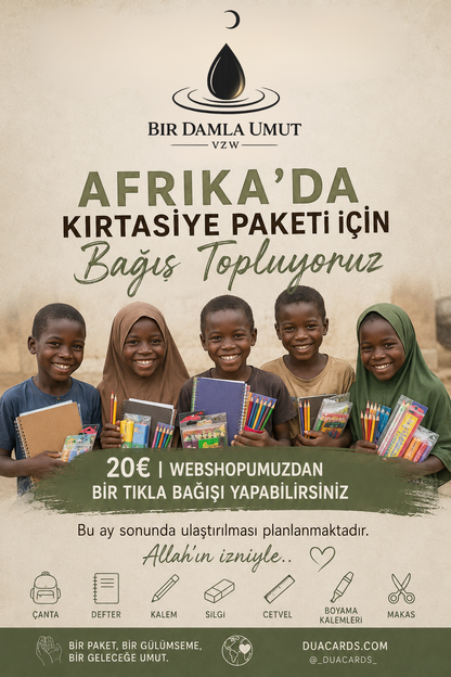 Afrika Kırtasiye Paketi Bağışı - Donatie Schoolpakket Afrika -
