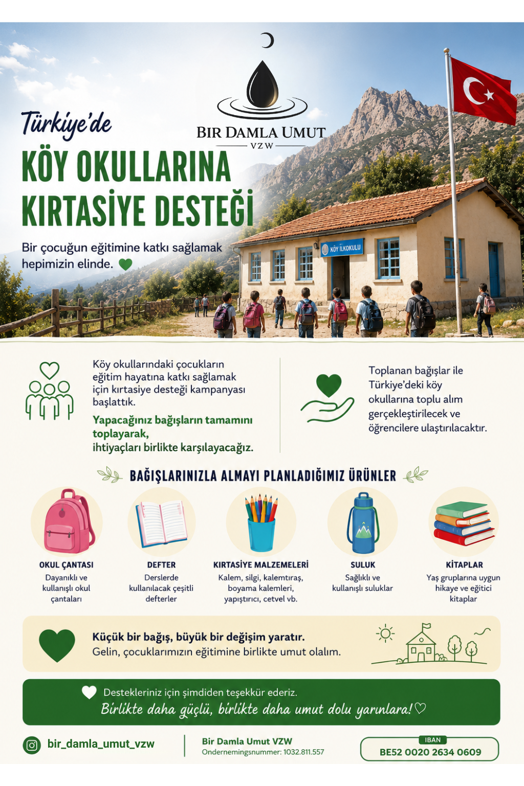Türkiye'de Köy Okullarına Kırtasiye Desteği