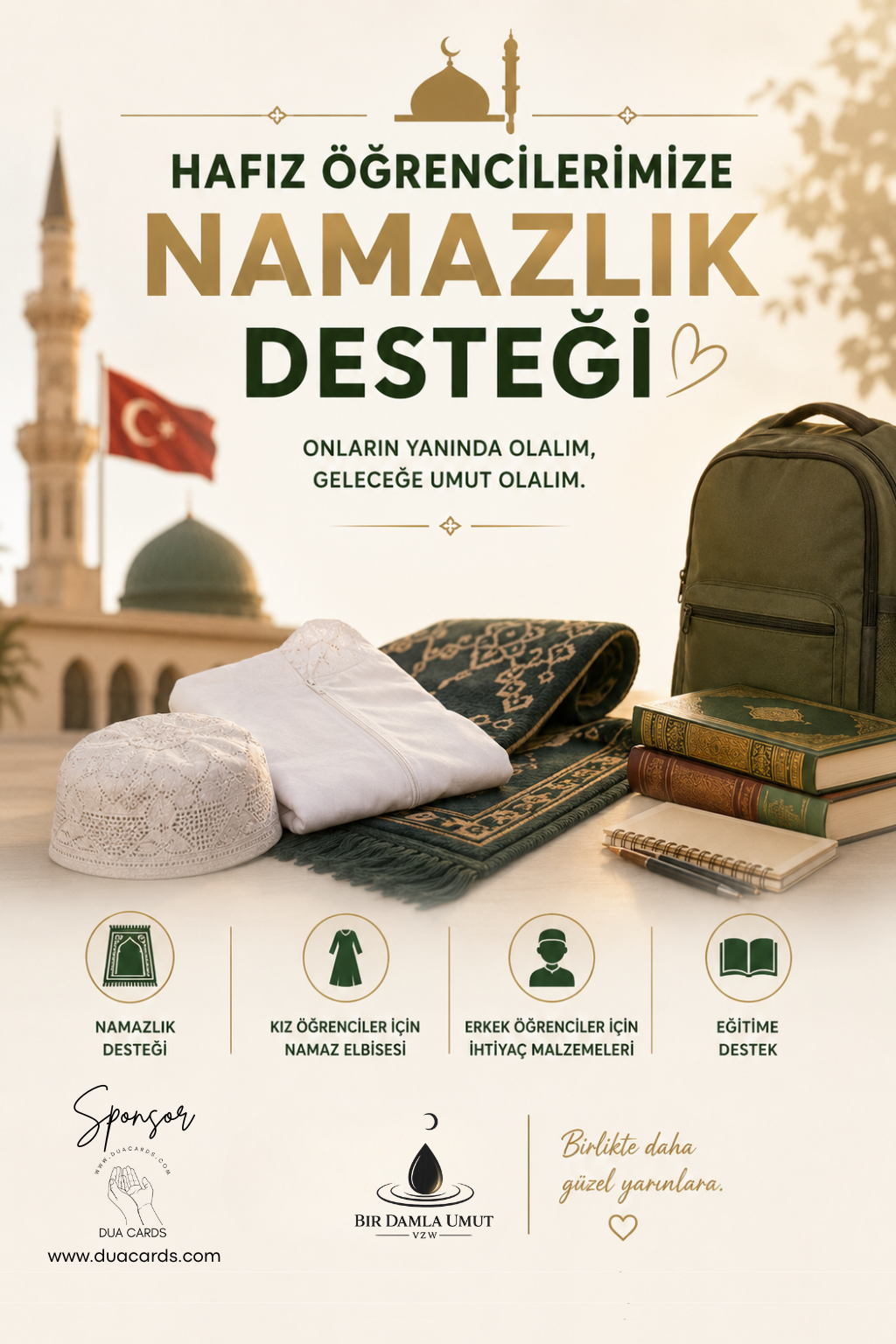 Türkiye'de Hafız Öğrencilerine Namazlık Desteği | 20 € Bağış