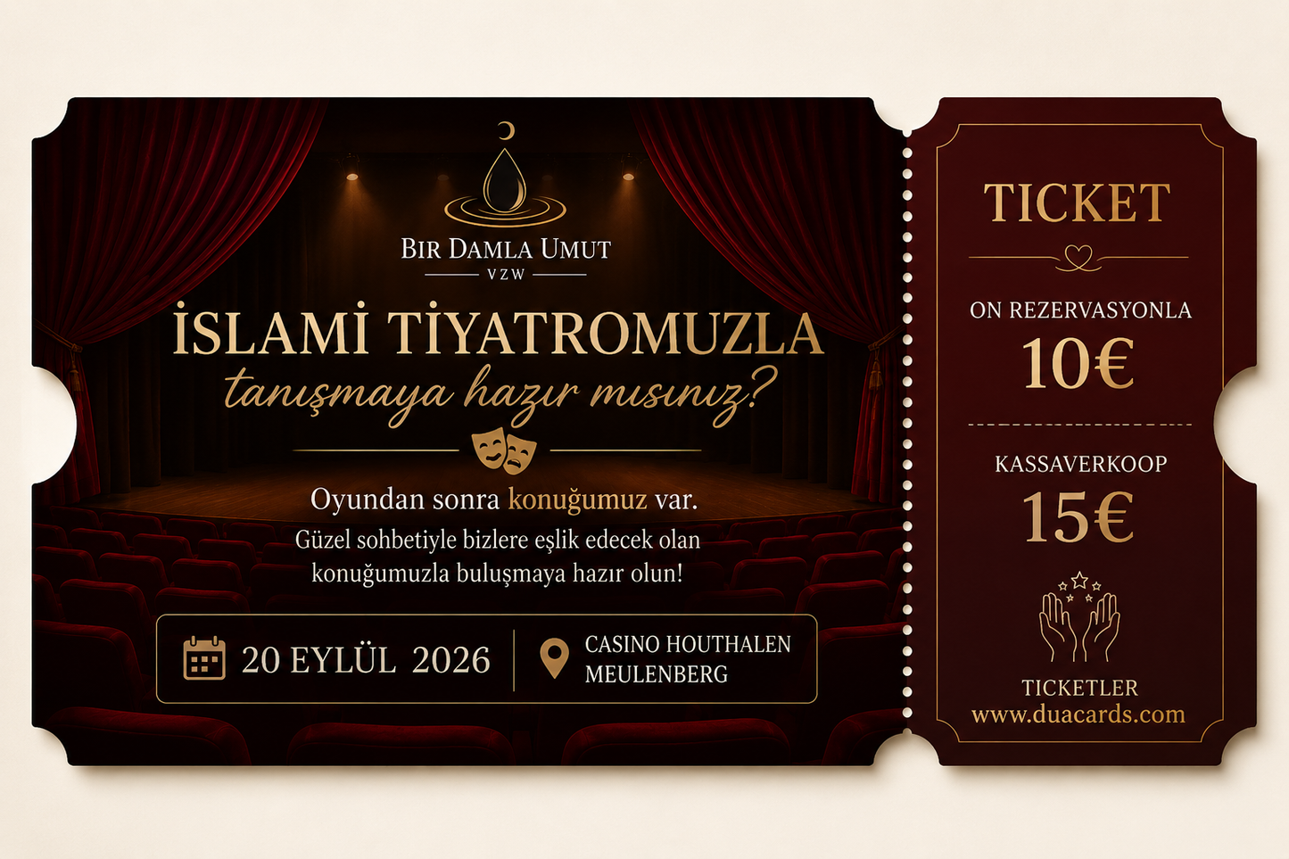 20 Eylül 2026 İslami Tiyatro Gecesi | Ön Rezervasyon Bileti