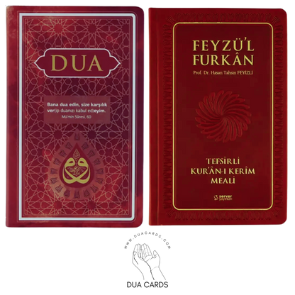 Dua - Evrad-ı Şerife  - Arapça+Türkçe  - BORDO - CEP BOY