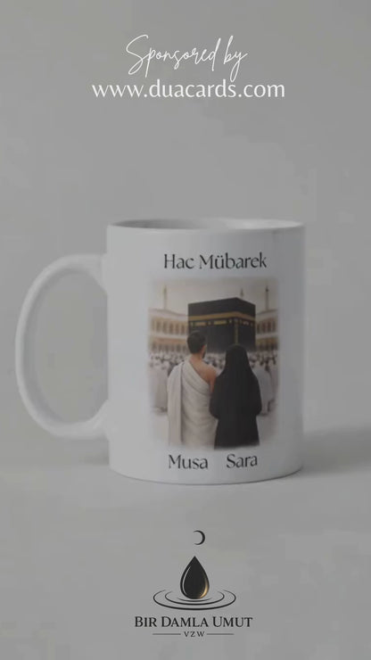 👉 YENİ / NIEUW!!  – Kişiselleştirilebilir Hac Kupa / Gepersonaliseerde Hadj Mok – İsimli / Met Naam