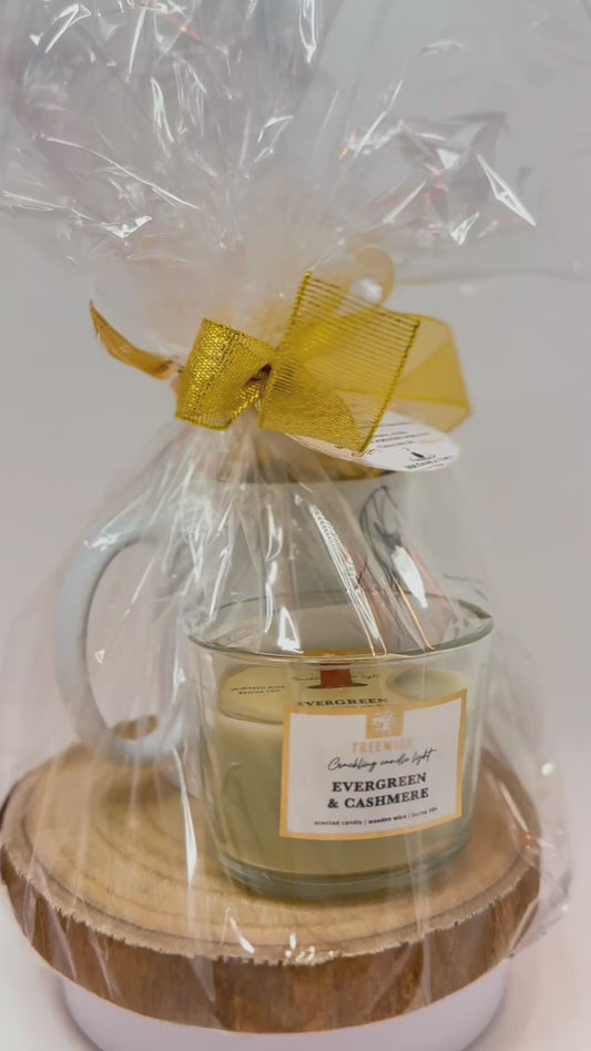 🎁 Lüks Hediye Paketleme ( ahşap Tepsi + Mum + Çikolata) 🎁 Luxe cadeauverpakking (plateau + kaars + chocolade)